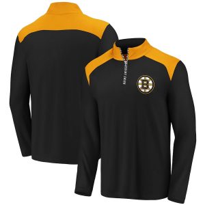 Boston Bruins Iconic Clutch Quarter-Zip Pullover Jacket