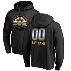 Boston Bruins Personalized Midnight Mascot Pullover Hoodie – Black