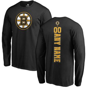 Boston Bruins Personalized Playmaker Long Sleeve T-Shirt – Black