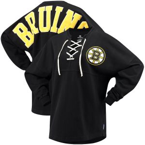 Boston Bruins Women’s Lace Up Long Sleeve Spirit T-Shirt