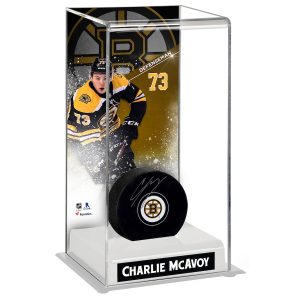 Charlie McAvoy Boston Bruins Autographed Deluxe Tall Hockey Puck Case