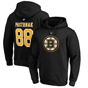 David Pastrnak Boston Bruins Name & Number Pullover Hoodie