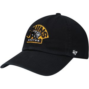 Men’s Boston Bruins ’47 Black Alternate Logo Clean Up Adjustable Hat