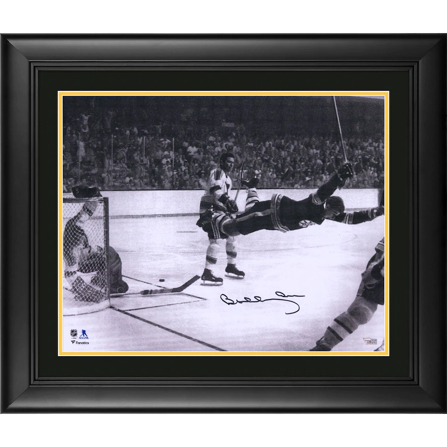 Bobby Orr Boston Bruins Fanatics Authentic Framed Autographed 16″ x 20″ The Goal Photograph